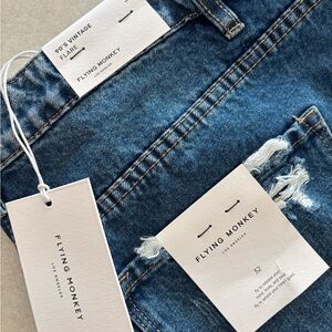 Flying Monkey Distressed Blue Flare Jeans